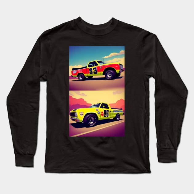 NASCAR VINTAGE RACING Long Sleeve T-Shirt by aviid productions